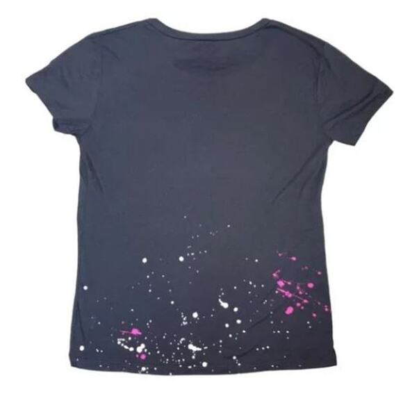 Chaser Gray Pink White Splatter Tiger Tour Tee Small - Picture 3 of 4